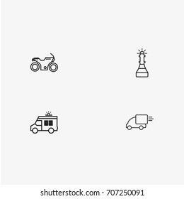 4 useful simple transport icons