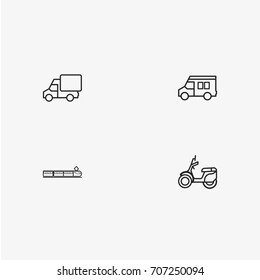 4 useful simple transport icons