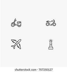 4 useful simple transport icons