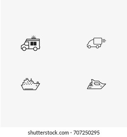 4 useful simple transport icons