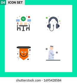 4 User Interface Flat Icon Pack of modern Signs and Symbols of couple; halloween; time; hardware; skull Editable Vector Design Elements