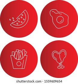 4 User interface Icon set for web and mobile applications
