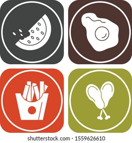 4 User interface Icon set for web and mobile applications
