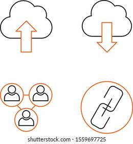 4 User interface Icon set for web and mobile applications
