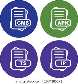 4 User interface Icon set File Format for web and mobile applications
