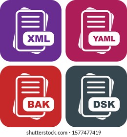 4 User interface Icon set File Format for web and mobile applications
