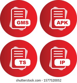 4 User interface Icon set File Format for web and mobile applications
