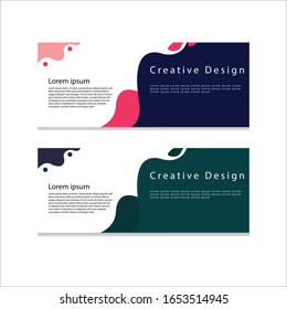 
4 Vektorillustrationen Banner mit schönem gemischtes Design. Banner-Set-Illustration