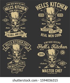4 Vector Chef Badge Design Set