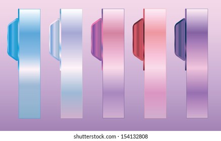 4 vector colored Labels / Stickers for web