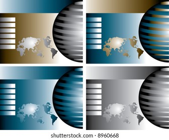 4 vector globe backgrounds