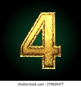 4 vector golden letter