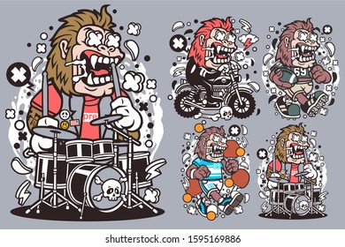 4 Vector Gorilla Cartoon Character