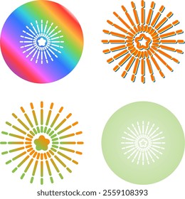4 Vector Icons Design Set