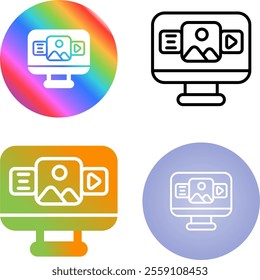4 Vector Icons Design Set