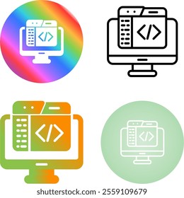 4 Vector Icons Design Set