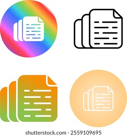 4 Vector Icons Design Set