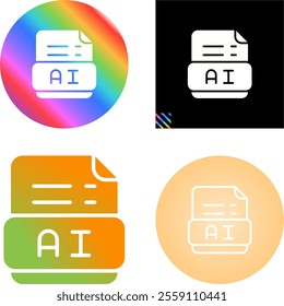 4 Vector Icons Design Set