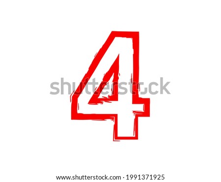4 vector number horror bloody, scary. Insane Fear brutal, scream font. Wicked night theme style design