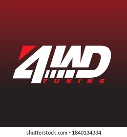 4 w d tuning service logo design for automotive service