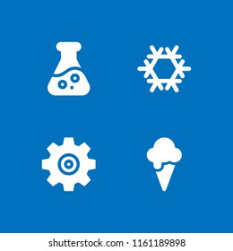 4 water icons in vector set. flask, setup, cooler and summer illustration for web and graphic design