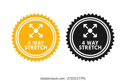 Ilustração de modelo de logotipo de emblema de ampliação de 4 vias