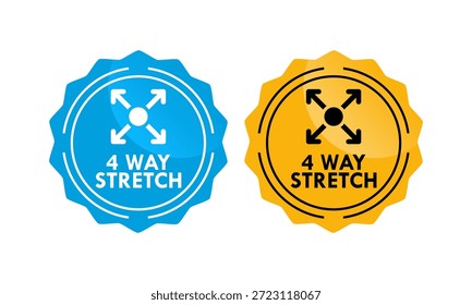 Ilustração de modelo de logotipo de emblema de ampliação de 4 vias