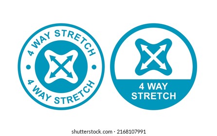 4 way stretch vector logo design badge