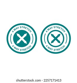 4 way stretch vector logo design badge