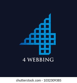 4 webbing pixel Logo icon