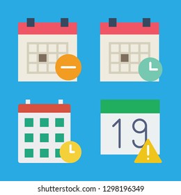 4 week icons with calendar in this set