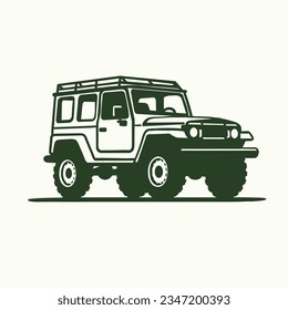 4 Wheel Drive vehicle vector illustration 