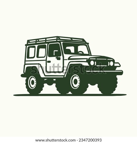 4 Wheel Drive vehicle vector illustration 