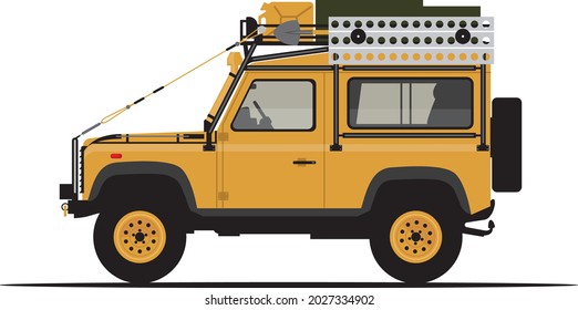 4 wheel jeep vector illustration