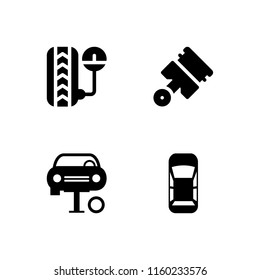 4 wrench icons in vector set. construction and tools, auto and repair illustration for web and graphic design