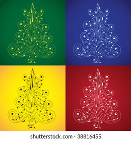 4 xmas trees