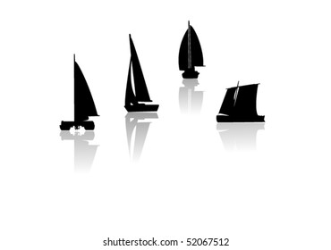 4 yacht silhouette