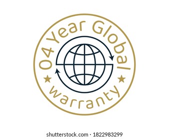 4 year global warranty images, 4 years worldwide warranty logos