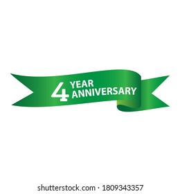 4 Years Anniversary Celebration Vector Template Design Illustration