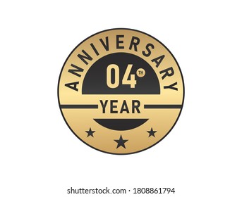 4 years anniversary image vector logotype 
