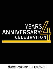 4 years anniversary simple design