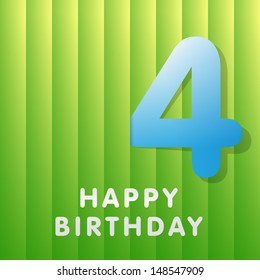 4 years birthday card 