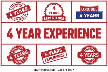 4 Years Experience Rubber Stamp Set