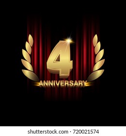 4 years golden anniversary celebration logo