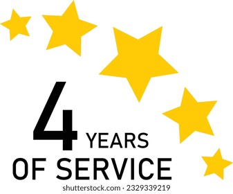 4 Years of Service Experience Tag