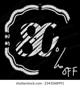 Up to 40 45 50 60 70 80 90 percent off chalk-style and blackboard with classic border 