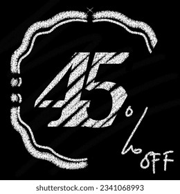 Up to 40 45 50 60 70 80 90 percent off chalk-style and blackboard with classic border 