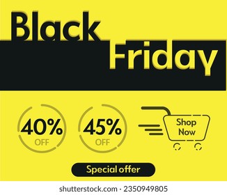 40% and 45% off black friday shop now special offer yellow