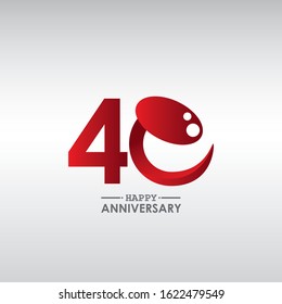 40 anniversary celebration vector concept template design illustration