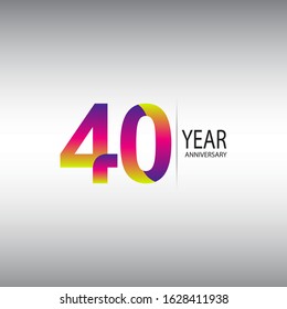 40 anniversary celebration vector concept template design illustration
